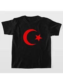 Unisex Çocuk Baskılı T-shirt - Siyah