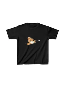 Unisex Çocuk Baskılı T-shirt - Siyah