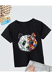 Unisex Çocuk Baskılı T-shirt - Siyah
