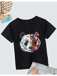 Unisex Çocuk Baskılı T-shirt - Siyah