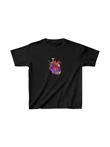 Unisex Çocuk Baskılı T-shirt - Siyah
