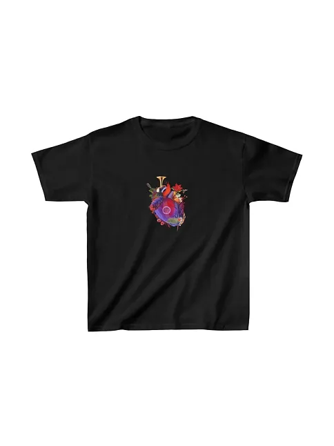 Unisex Çocuk Baskılı T-shirt - Siyah