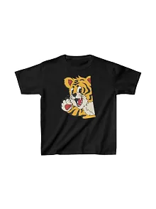 Unisex Çocuk Baskılı T-shirt - Siyah