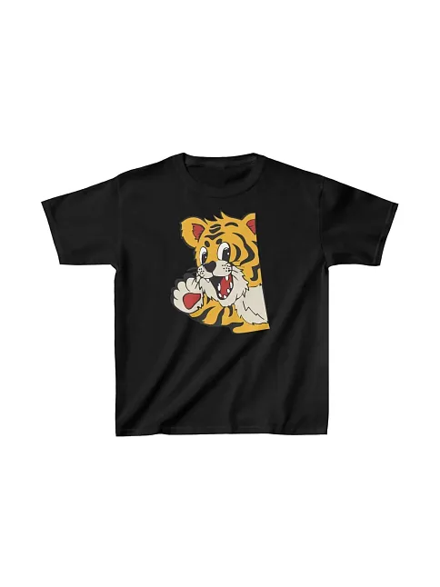 Unisex Çocuk Baskılı T-shirt - Siyah