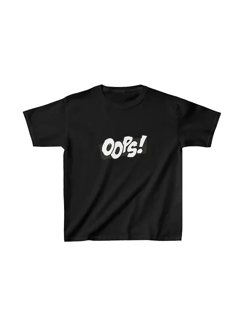 Unisex Çocuk Baskılı T-shirt - Siyah