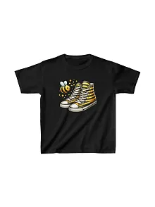 Unisex Çocuk Baskılı T-shirt - Siyah
