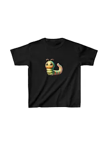 Unisex Çocuk Baskılı T-shirt - Siyah