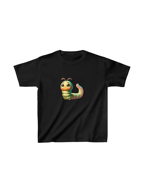Unisex Çocuk Baskılı T-shirt - Siyah