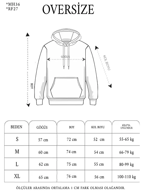 Erkek 3 İplik Pamuklu Oversize Kapşonlu Sweatshirt Hoodie - Sarı
