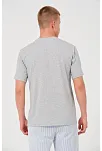 Erkek Düz T-shirt Kısa Kol Bisiklet Yaka Regular Fit Rahat Kalıp Günlük Tişört - Gri