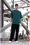 Erkek Düz T-shirt Kısa Kol Bisiklet Yaka Regular Fit Rahat Kalıp Günlük Tişört - Haki