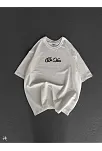 Kadın Baskılı T-shirt Kısa Kol Bisiklet Yaka Oversize Rahat Kalıp Günlük Tişört - Beyaz