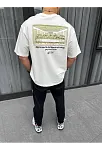 Erkek Baskılı T-shirt Kısa Kol Bisiklet Yaka Regular Fit Rahat Kalıp Günlük Tişört - Beyaz