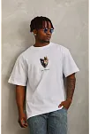 Erkek Baskılı T-shirt Kısa Kol Bisiklet Yaka Regular Fit Rahat Kalıp Günlük Tişört - Beyaz