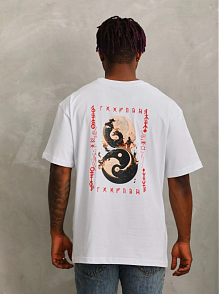 Erkek Baskılı T-shirt Kısa Kol Bisiklet Yaka Regular Fit Rahat Kalıp Günlük Tişört - Beyaz
