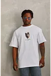 Erkek Baskılı T-shirt Kısa Kol Bisiklet Yaka Regular Fit Rahat Kalıp Günlük Tişört - Beyaz
