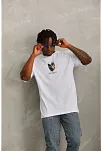 Erkek Baskılı T-shirt Kısa Kol Bisiklet Yaka Regular Fit Rahat Kalıp Günlük Tişört - Beyaz