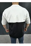 Erkek Kısa Kol Yazlık Tişört Torba Cepli Parçalı T-shirt - Siyah