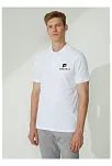 Erkek Pike Polo Yaka Tişört Düğmeli Baskılı T-shirt - Beyaz