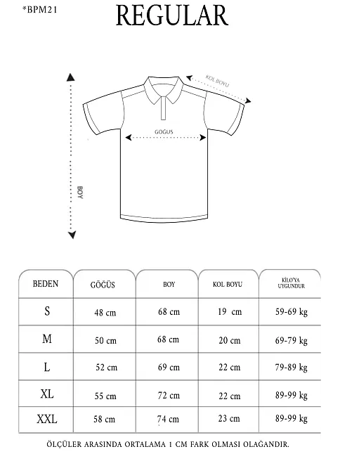 Erkek Pike Polo Yaka Tişört Düğmeli Baskılı T-shirt - Beyaz