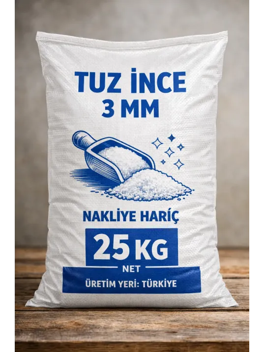 Tuz İnce 3 Mm 25 Kg Çuval Tuz İnce 3 Mm 25 Kg Çuval