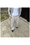 Erkek Kadife Oversize Takım Gömlek Pantolon İkili Set - Gri