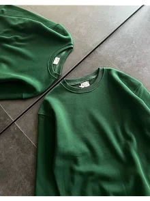 Kadın Kışlık Bisiklet Yaka Üç İplik Basic Sweatshirt - Haki Kadın Kışlık Bisiklet Yaka Üç İplik Basic Sweatshirt - Haki