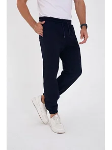 Erkek Kışlık Üç İplik Lastikli Eşofman Pantolon - Lacivert