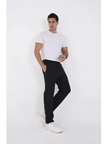 Erkek Üç İplik Basic Eşofman Pantolon - Siyah