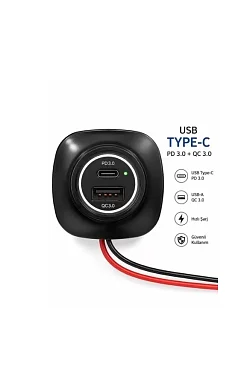 Camp Power Usb Tip-c Karavan Marin Hızlı Şarj Priz Camp Power Usb Tip-c Karavan Marin Hızlı Şarj Priz