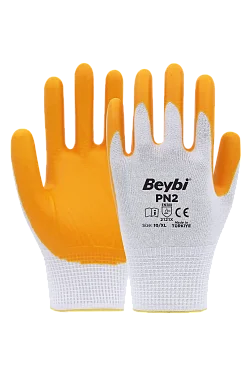 Beybi Pn2 Polyester Örme Nitril Eldiven Sarı No 10 (1040) Beybi Pn2 Polyester Örme Nitril Eldiven Sarı No 10 (1040)