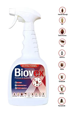 Biovex Premium Ul Haşere Ilacı Hamam Böceği, Tahta Kurusu, Karınca, Kene, Karasinek, Akrep, Bit, Pire, Örümcek 500 Ml (5040)