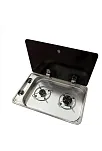Karavan 2 Gözlü Cam Kapaklı Ocak 53 X 32.5 Cm Univercal (11014)