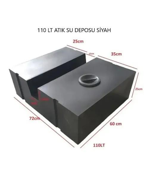 Karavan Su Deposu 110 Lt Atık Su Siyah (32015) Karavan Su Deposu 110 Lt Atık Su Siyah (32015)