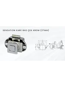 Kare Bas çek Lüks Krom (9008) Kare Bas çek Lüks Krom (9008)