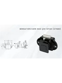 Sensation Kare Bas Çek Lüks SİYAH (9009A) Sensation Kare Bas Çek Lüks SİYAH (9009A)