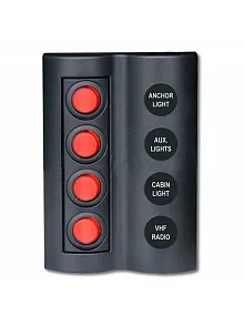Bfy Marin Sigortalı Switch Panel 4 Lü Kırmızı Butonlu (7007)