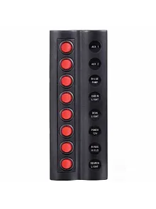 Bfy Marin Sigortalı Switch Panel 8 Li Kırmızı Butonlu (7009)