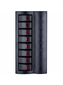 Bfy Otomatik Sigortalı Ve Işıklı Switch Panel 8 Li Siyah Butonlu (7012)