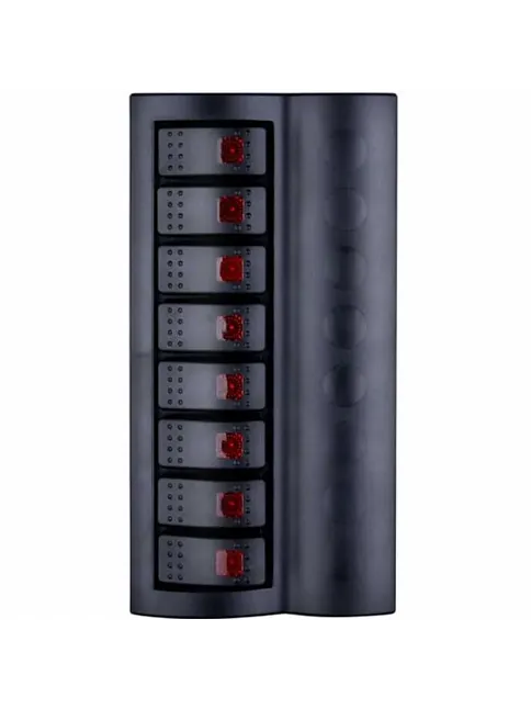 Bfy Otomatik Sigortalı Ve Işıklı Switch Panel 8 Li Siyah Butonlu (7012)