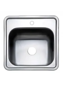 Tekne - Karavan Krom Kare Evye, Musluk Delikli 38x38 Cm (11026)