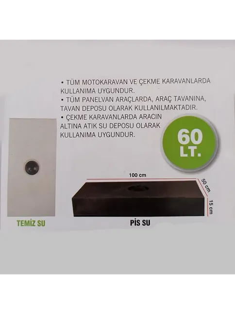 Karavan Su Deposu 60 Lt Temiz Su Beyaz (32004) Karavan Su Deposu 60 Lt Temiz Su Beyaz (32004)