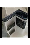Banyo Duş Teknesi Dolap Lavabo Dahil Siyah 75 X 110 (25001s)