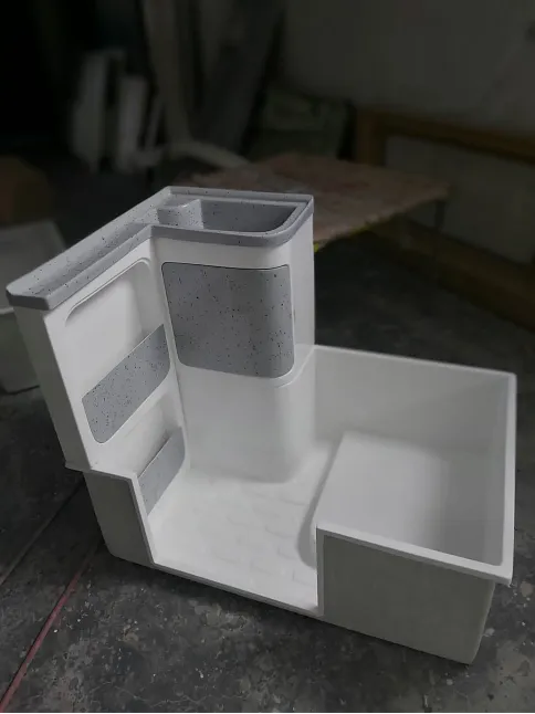 Banyo Duş Teknesi Dolap Lavabo Dahil Siyah 75 X 110 (25001s)