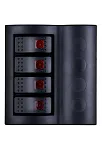 4 Lü Bfy Otomatik Sigortalı Ve Işıklı Switch Panel Siyah Butonlu (7010)