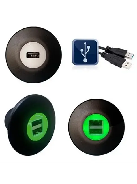 Usb Soket Yuvarlak Eco (7016) Usb Soket Yuvarlak Eco (7016)