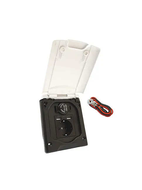 Babarvy Kapaklı Karavan 220v, Usb, Çakmaklık Çıkışı Priz (27021)