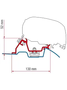 Fiamma Tente Tavan Montaj Braketi Carfter Sprinter 2006 Sonrası F-80 (23030)