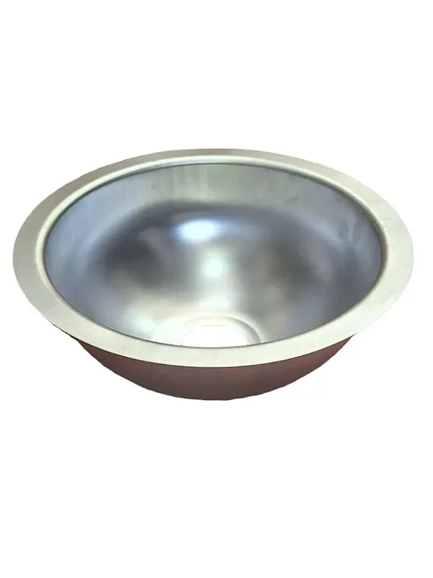 27 Cm Yuvarlak Evye Lavabo Mat Krom Eco (11031) 27 Cm Yuvarlak Evye Lavabo Mat Krom Eco (11031)