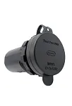 Usb + Type-c + Voltmetre 12-24v Şarj Soketi (7017c) Usb + Type-c + Voltmetre 12-24v Şarj Soketi (7017c)